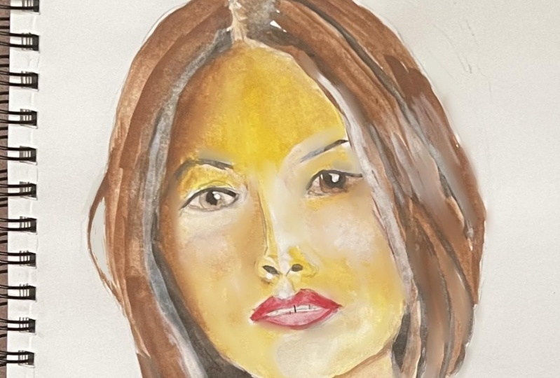 girl watercolor