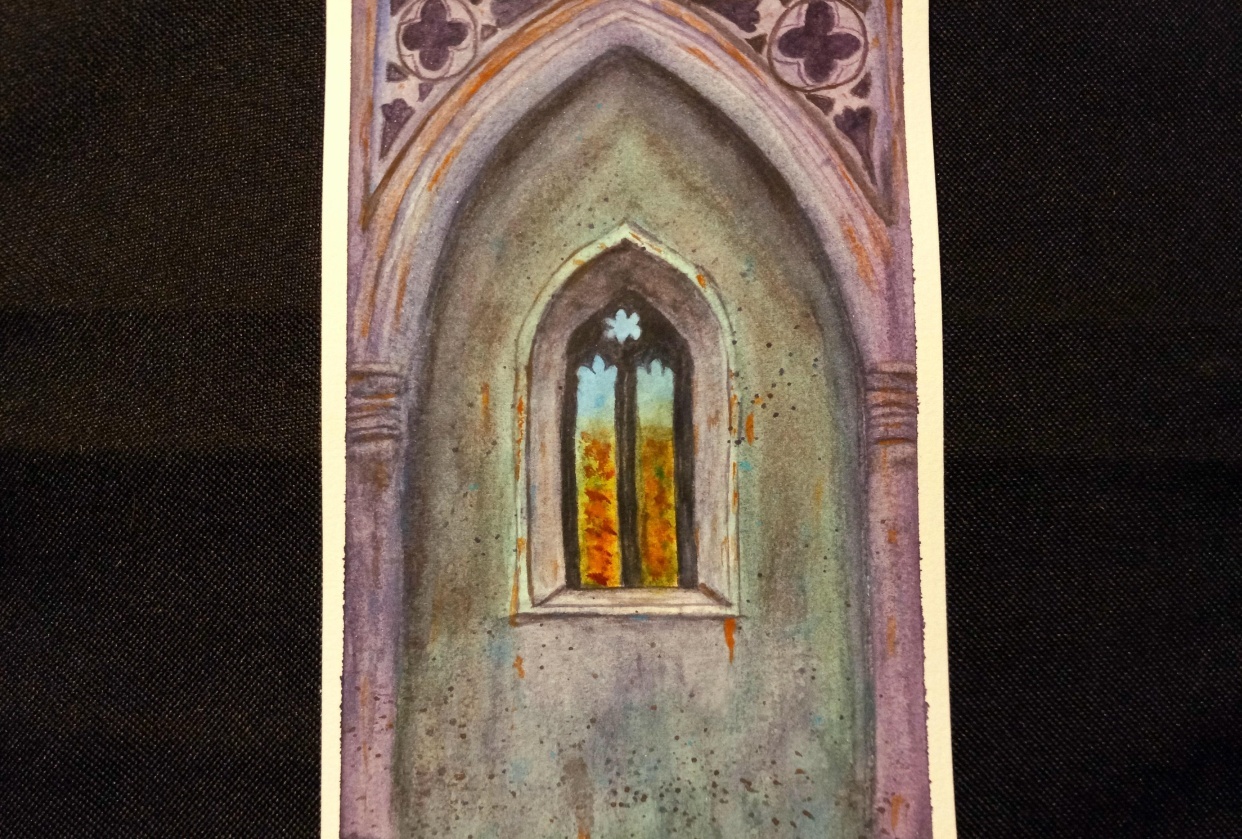 Granulating Watercolor Technique: Painting Vintage Doors and Windows - student project