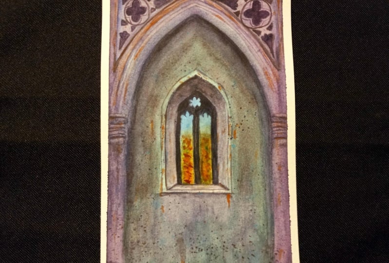 Granulating Watercolor Technique: Painting Vintage Doors and Windows