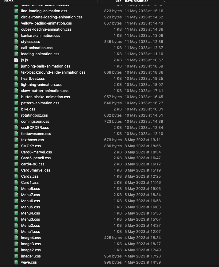 CSS animations - student project