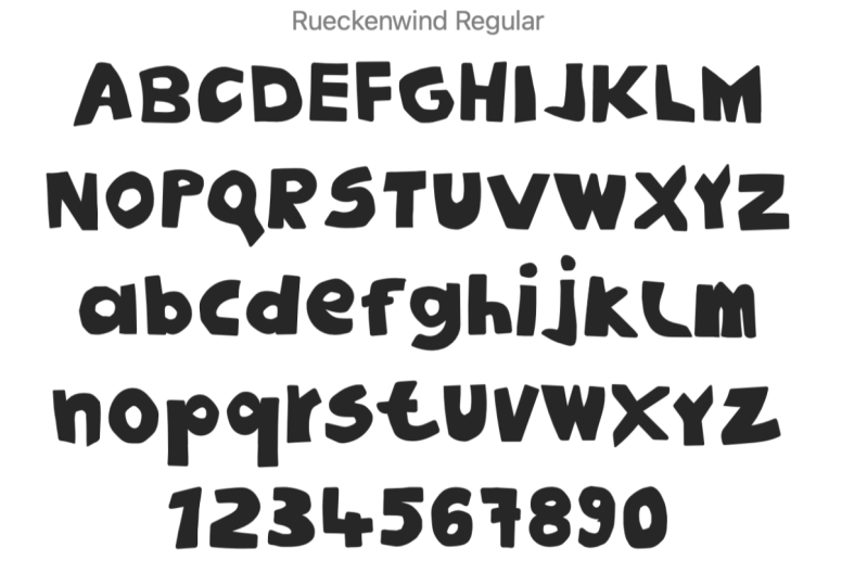 Rueckenwind Font for NGO CUBIC in Tyrol / Austria
