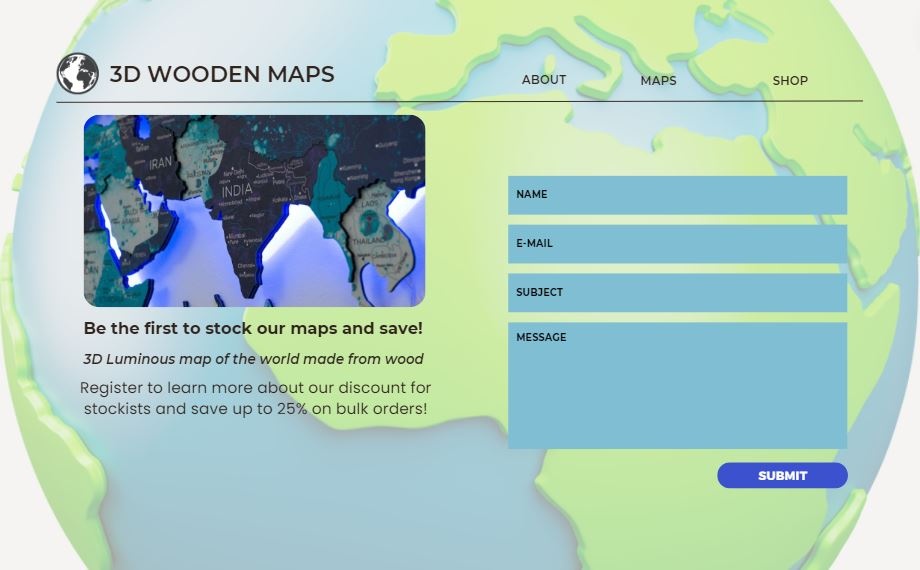 Kickstarter landing page - student project