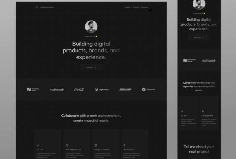 Profile page