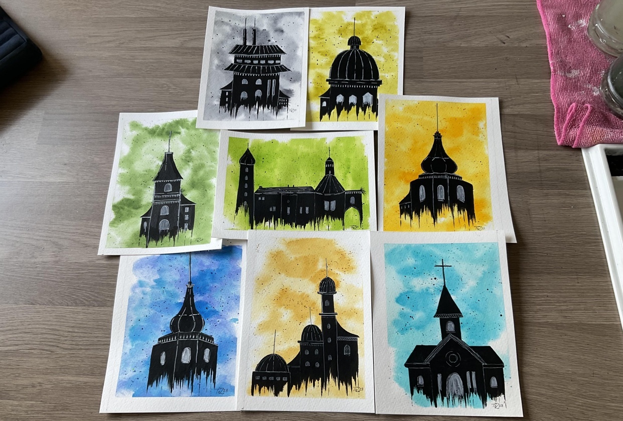 Silhouette’s fading away very gothic - student project