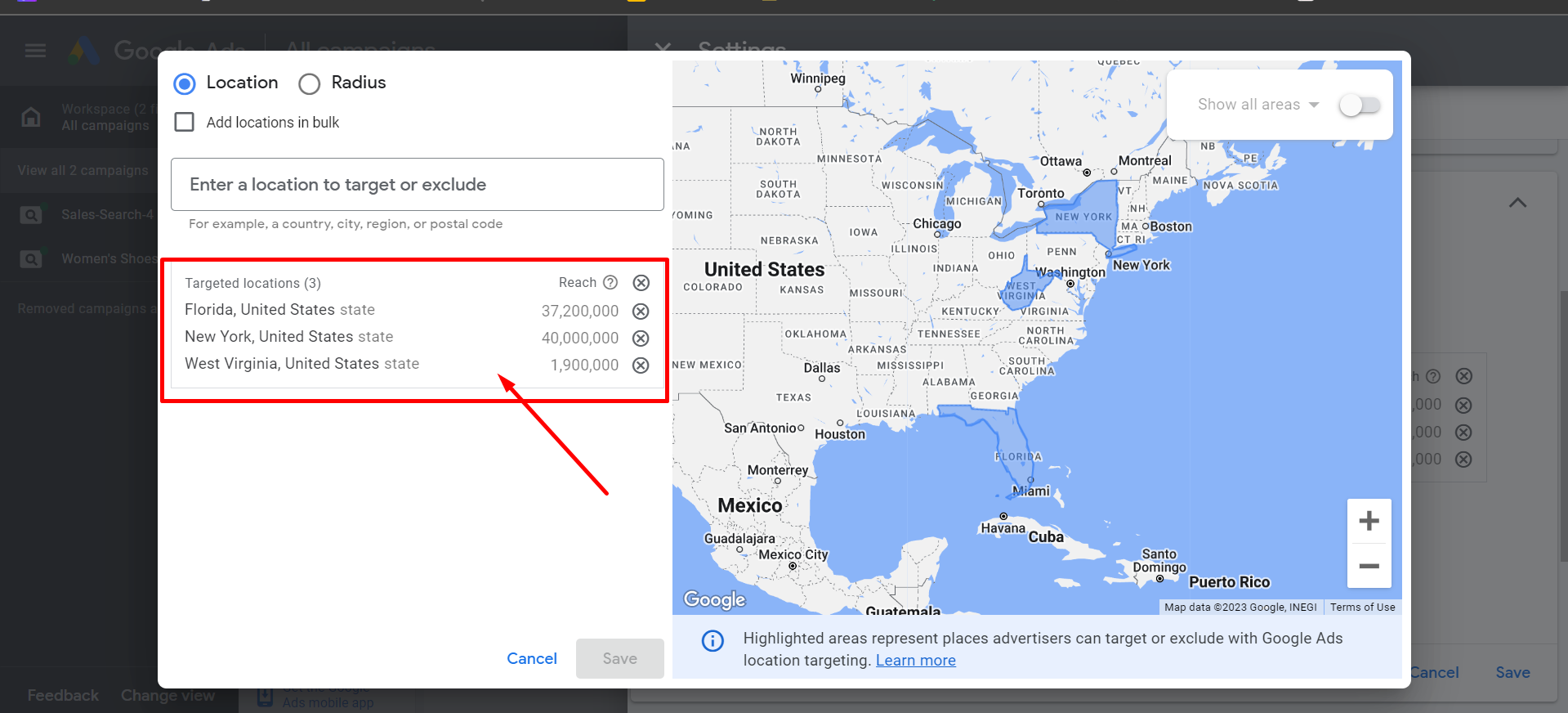 Location Targeting - student project