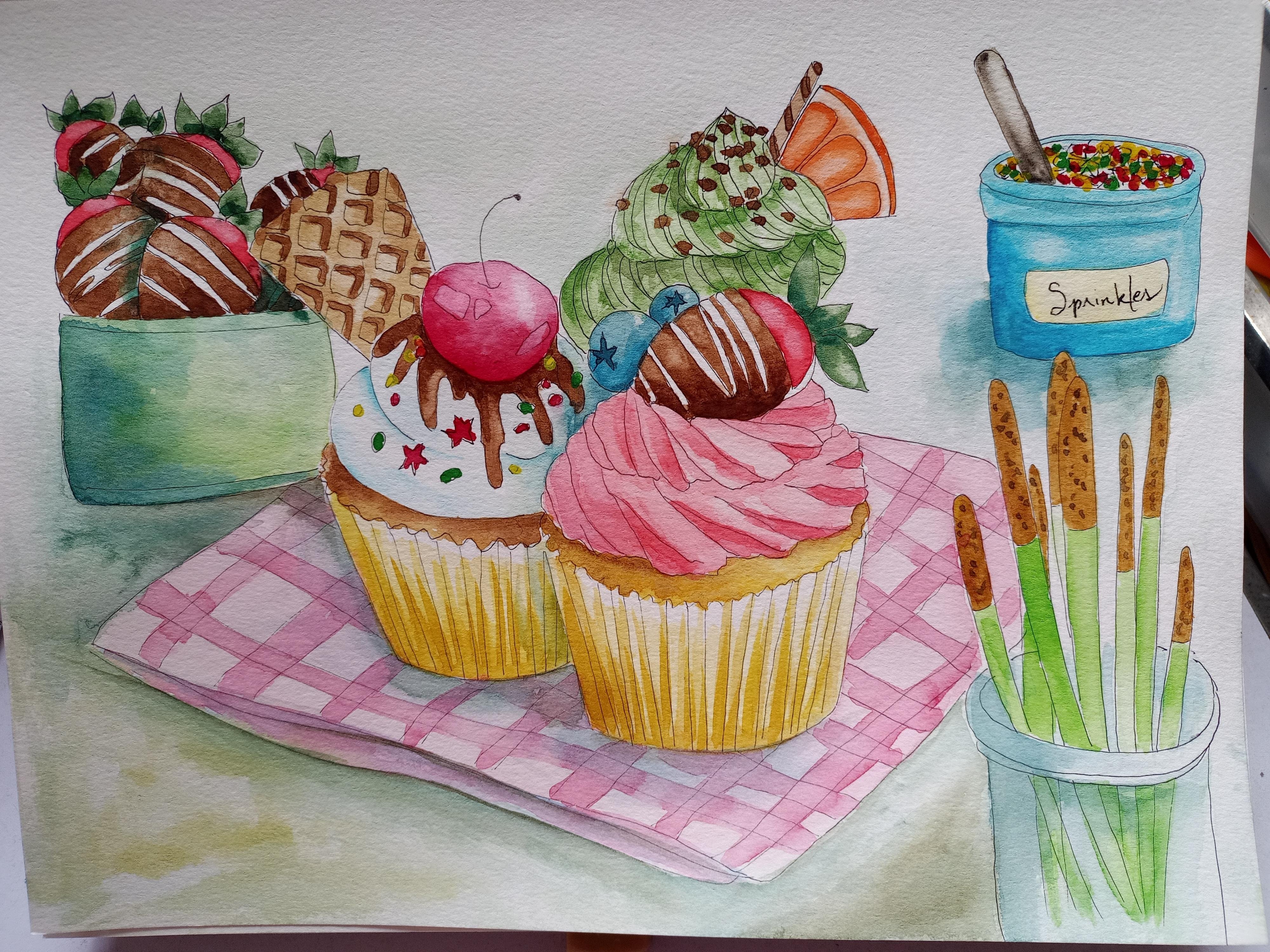 Mini Cupcakes Decorados do Stitch, image size:4000x3000