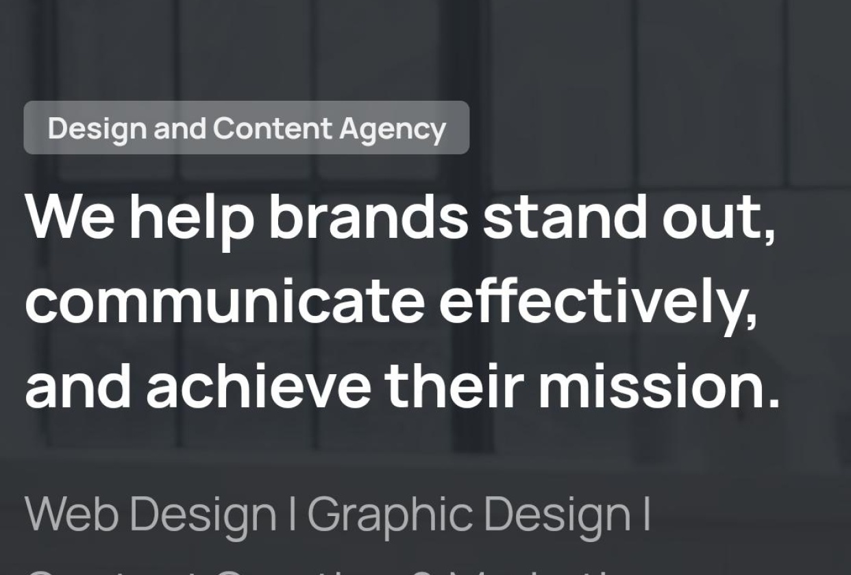 My Web and Design Agency Website - student project