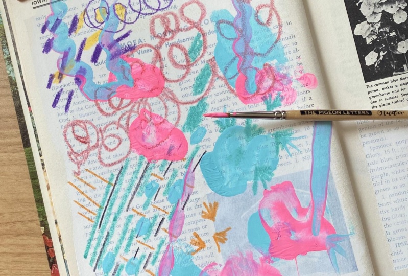 Painting abstract in a Thrift store find!