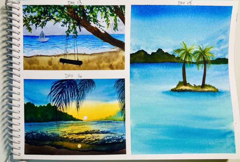 Summer seaside paintings