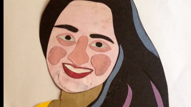 Chica's Paper-cut Portrait