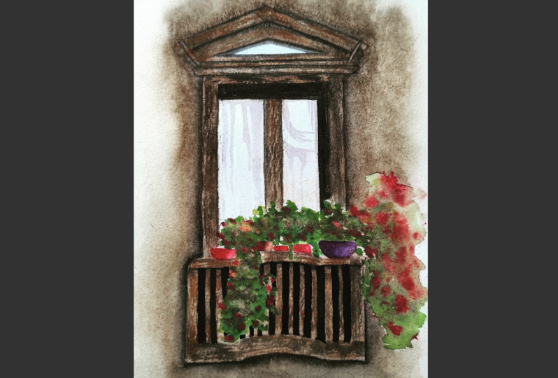 Loose balcony flowers