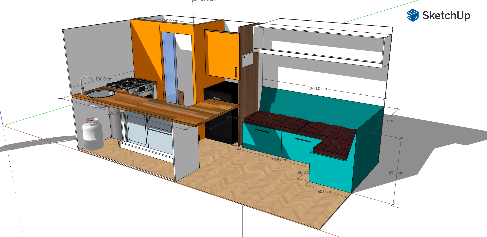 Camper interior design - student project