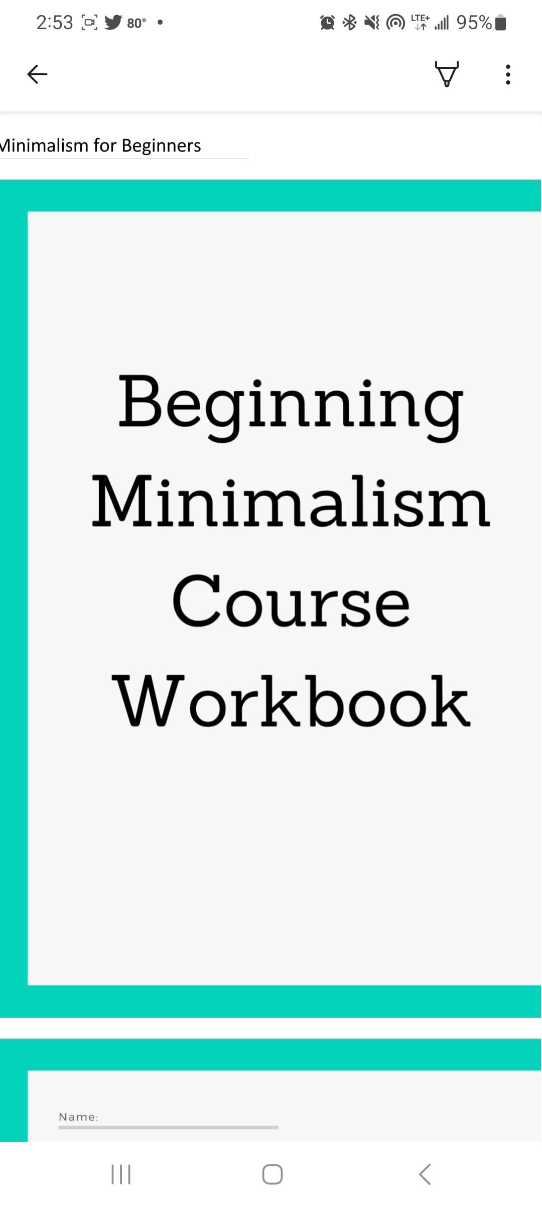 Workbook notes - student project