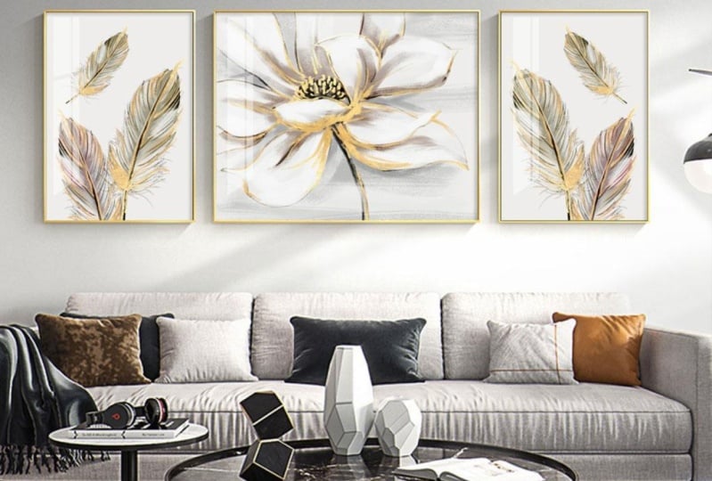 a wall painting 3 part for instagram post