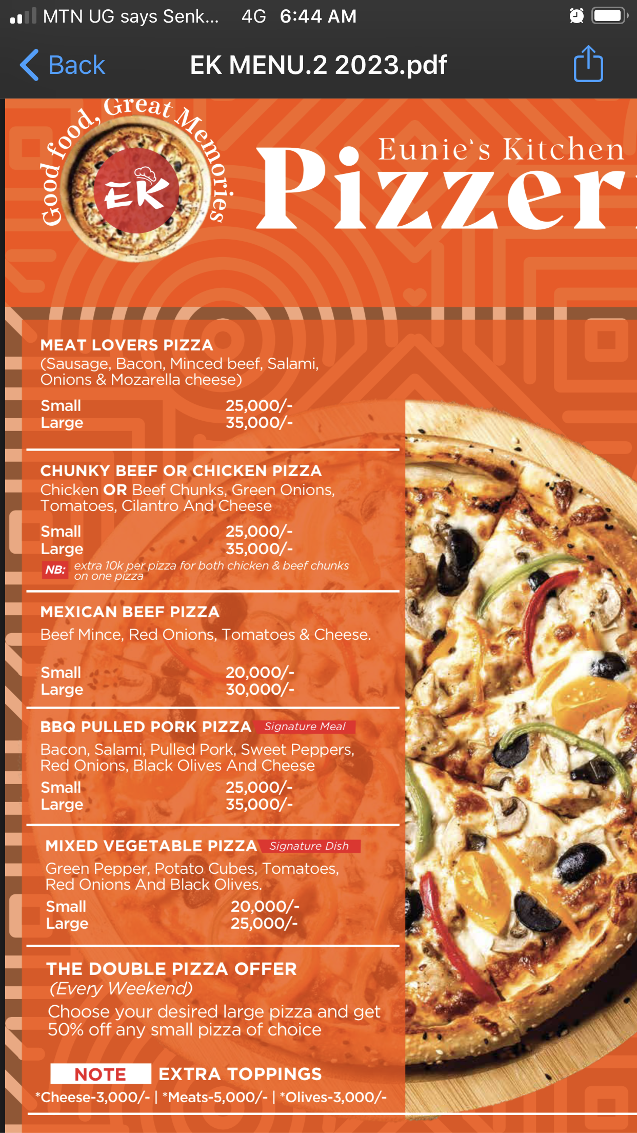 Building a high performance menu - student project