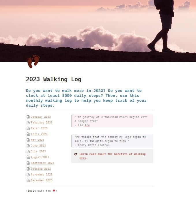 Walking Log - student project