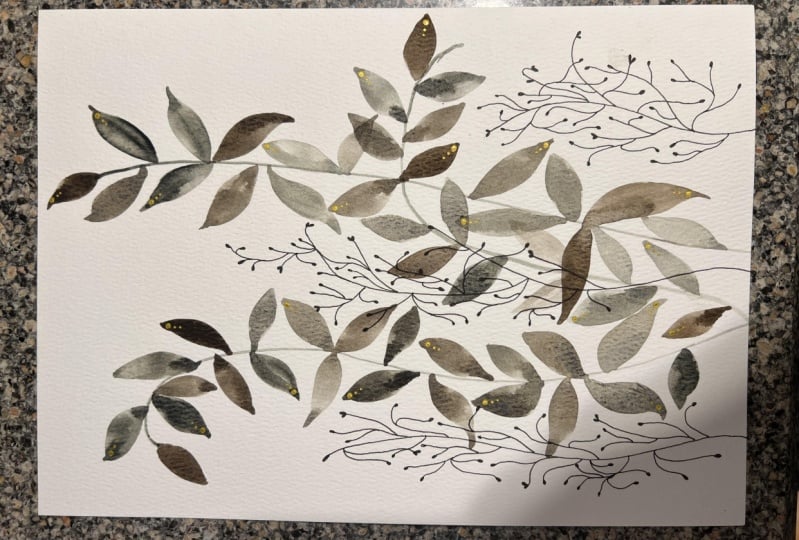 Watercolor Leaves