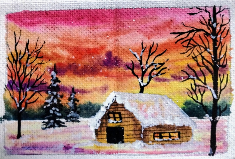 Dreamy winter landscape with Shalika