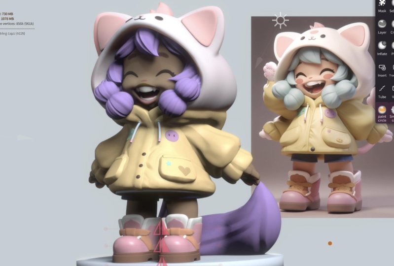 3d chibi character sculpt