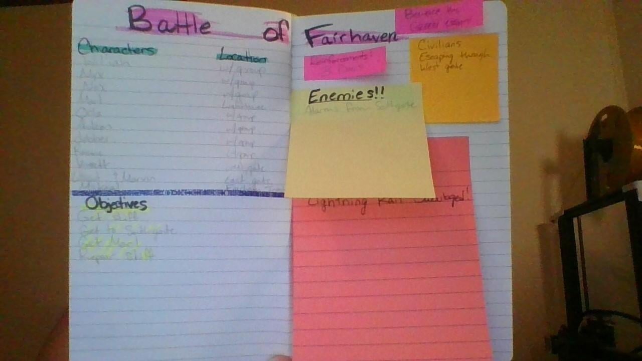 Game Notes - student project