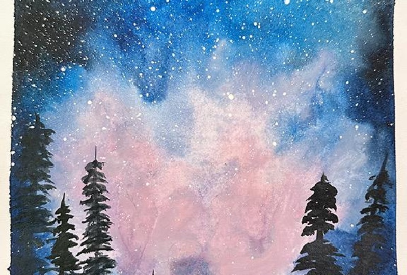 Starry night sky