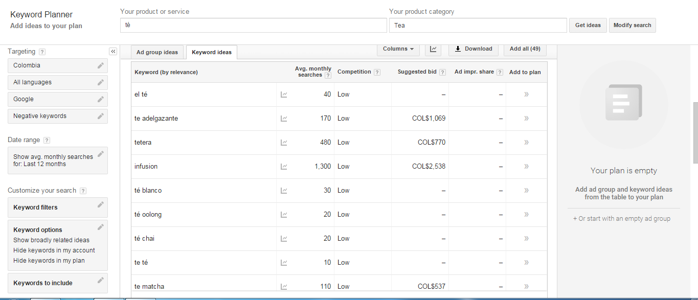 Keyword search - student project