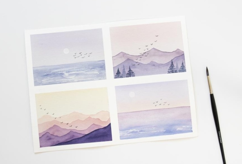 Soft watercolor sketches // Project