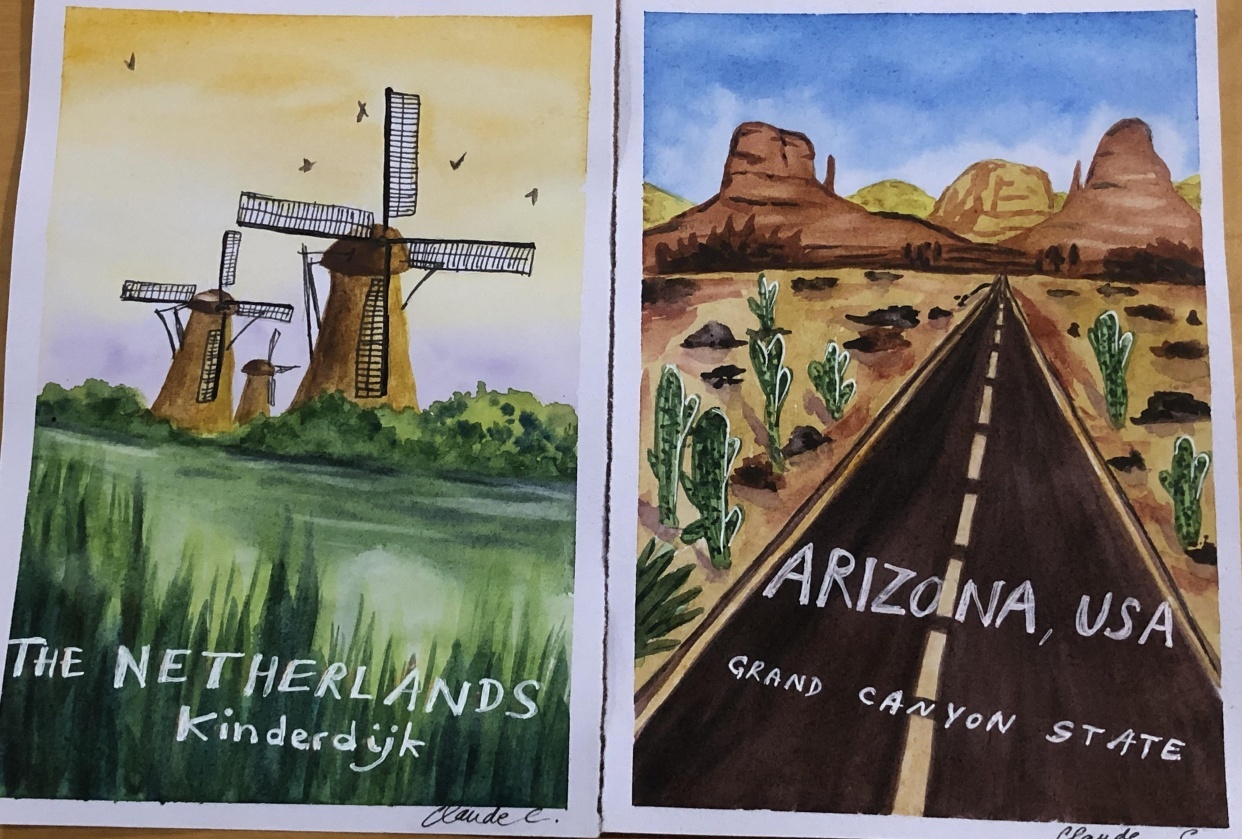 Traveling with watercolors! - student project