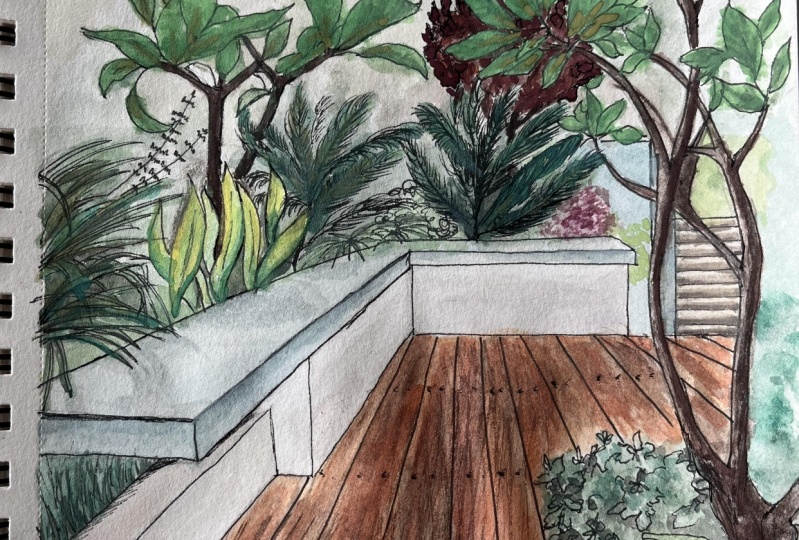 With watercolors!