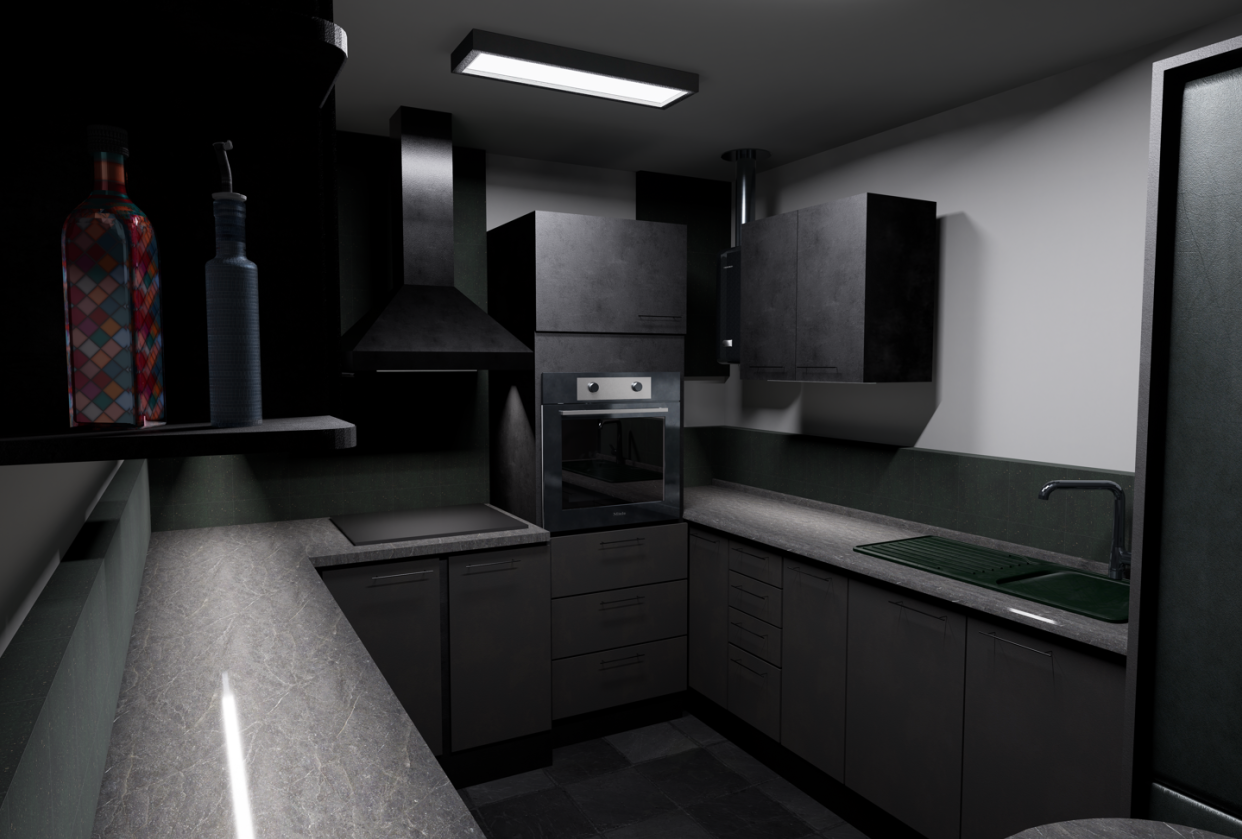 Cocina render - student project