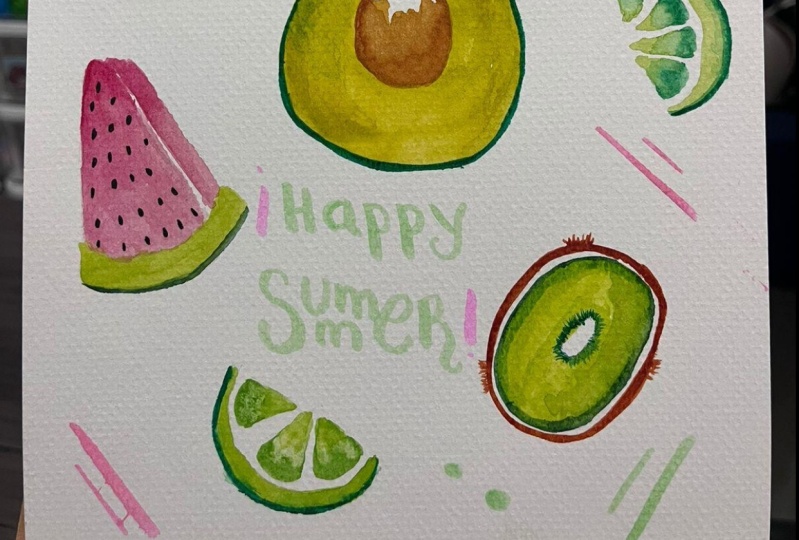 Frutas en acuarela