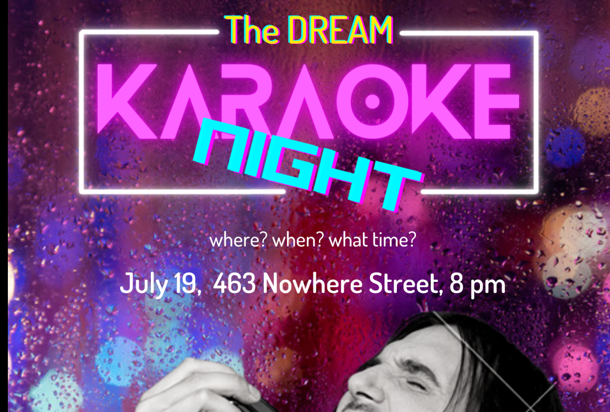 Karaoke Night poster project - student project