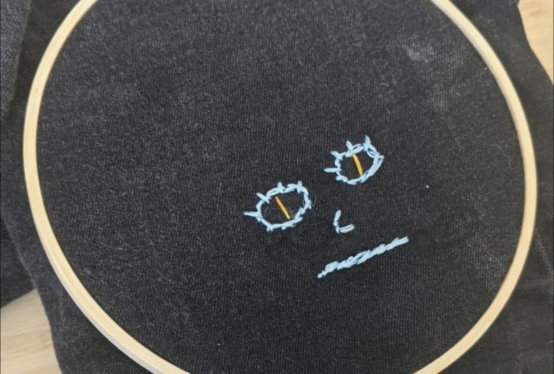First embroidery