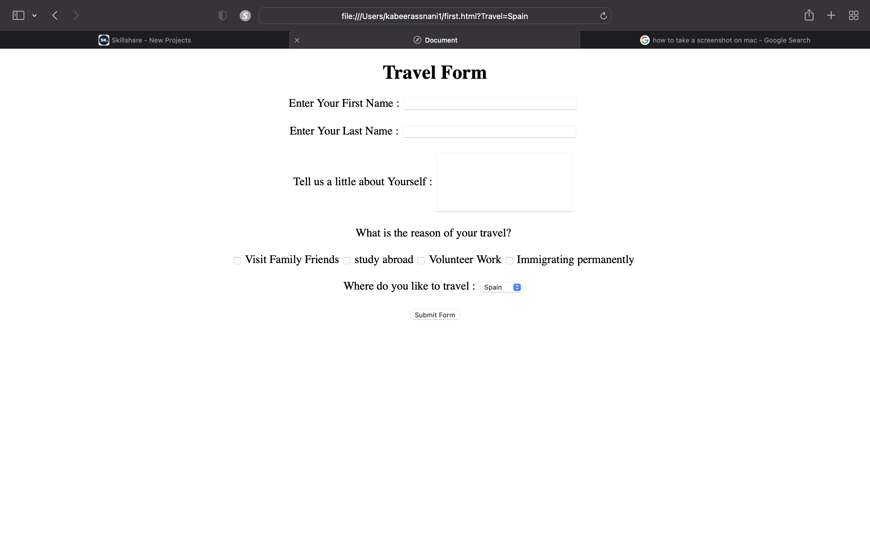 HTML PROJECT SUBMISSION - student project