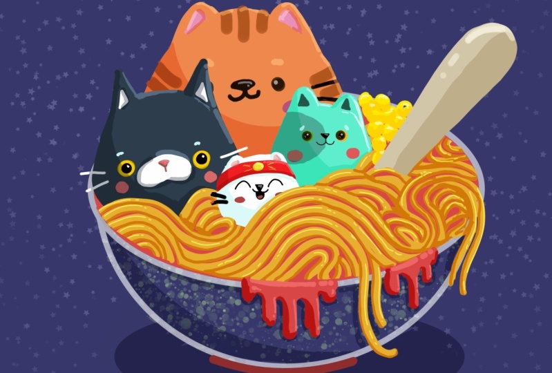 My attempt at kawaii noodle soup
