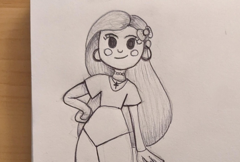 Cute girl drawing