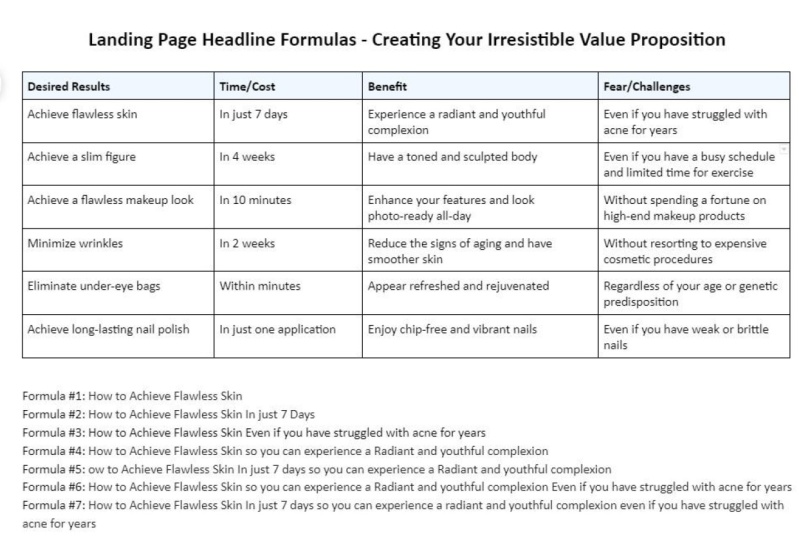 Paulene's project for Creating Your Irresistible Value Proposition