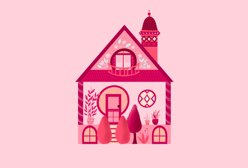 My Unique Little House Illustration