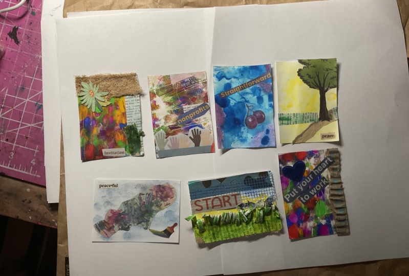 First attempts at happy cards