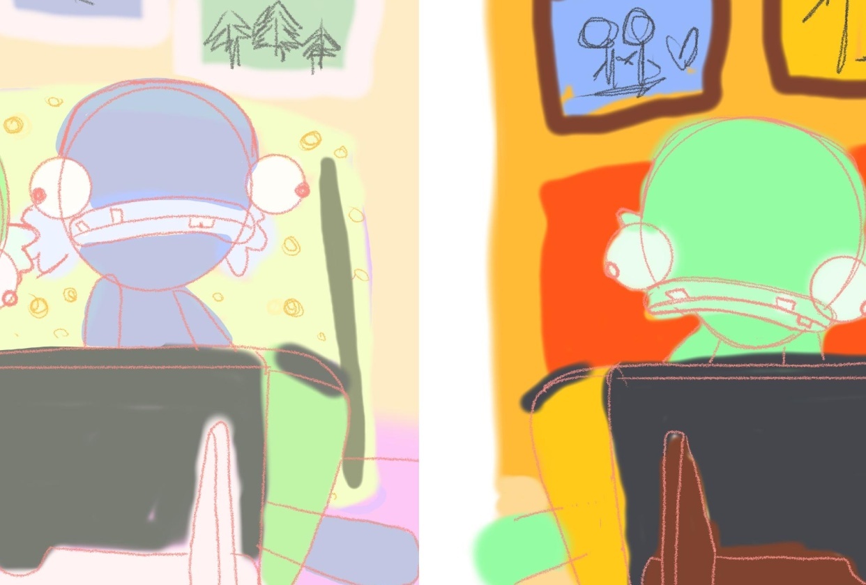 Experimenting with colors - student project