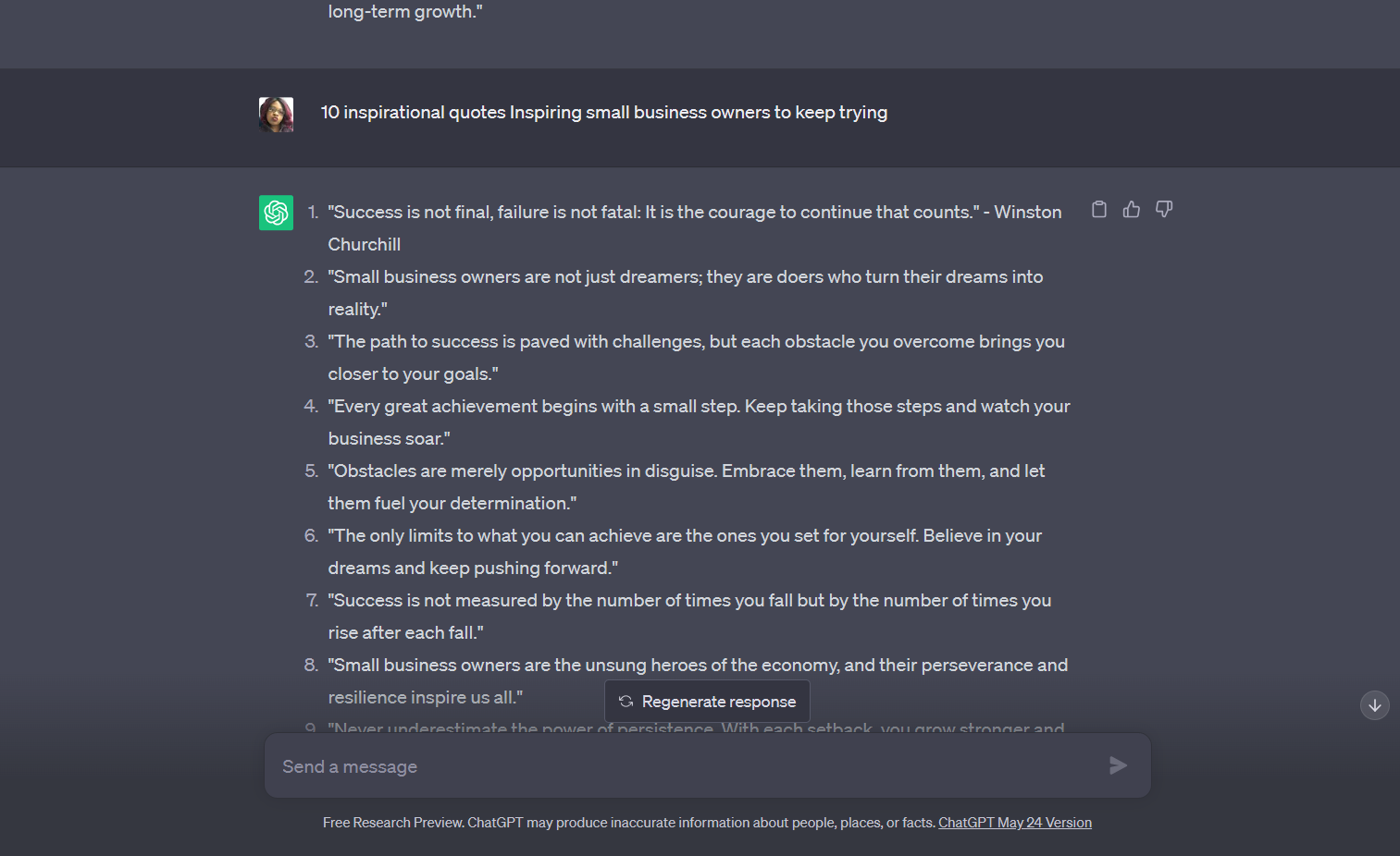 10 Quotes Prompt