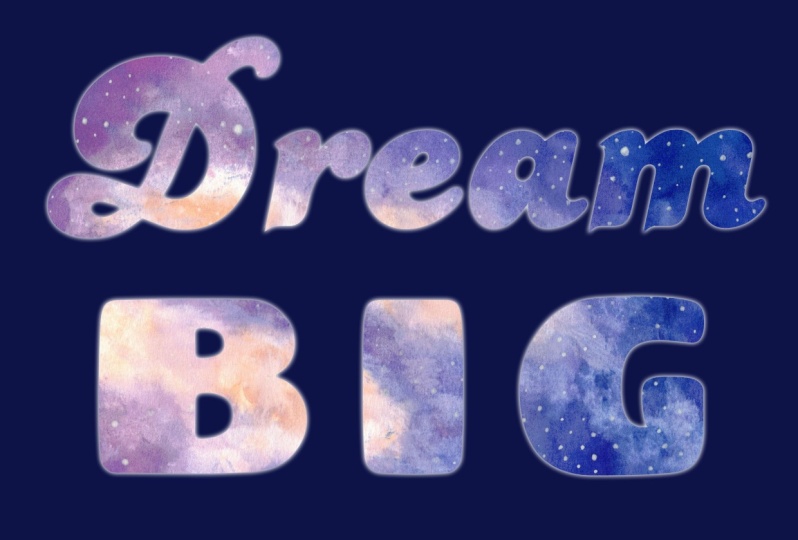 Typographic image from watercolor art