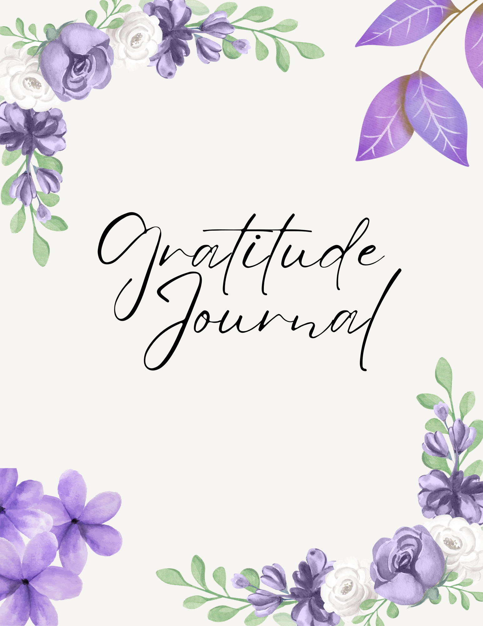 Floral Gratitude Journal - 8.5"x11" (150 Pages)