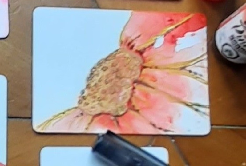 Alcohol Inks with Blow Technique