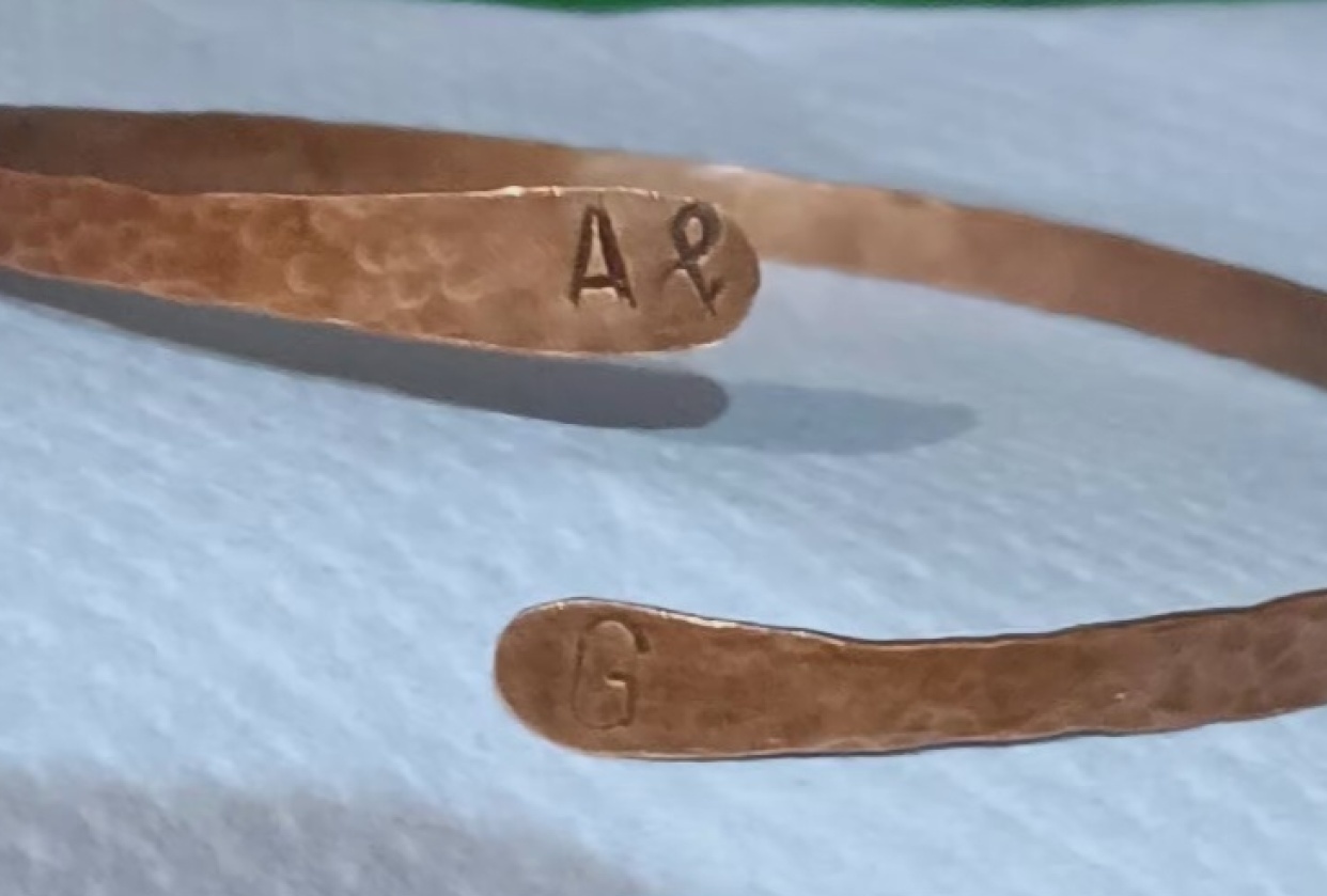 Stamped bangle - student project