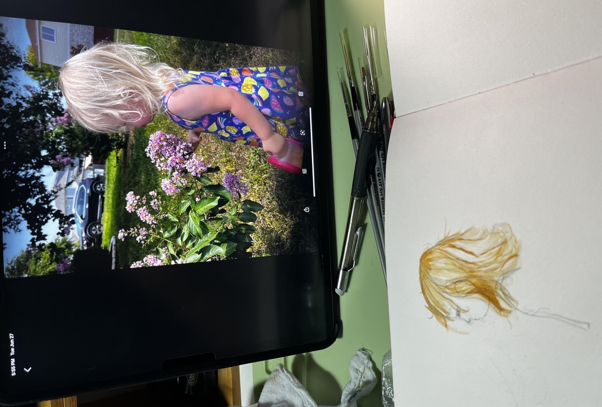 Blonde baby girl - student project