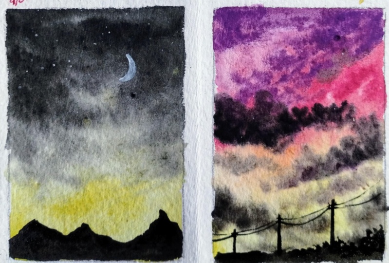 5 day watercolor painting with Shalika