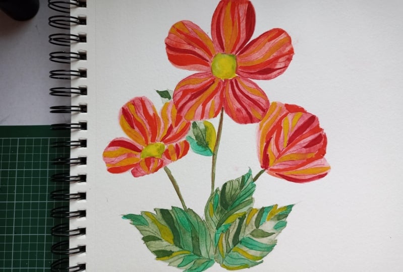 Mosaic watercolour