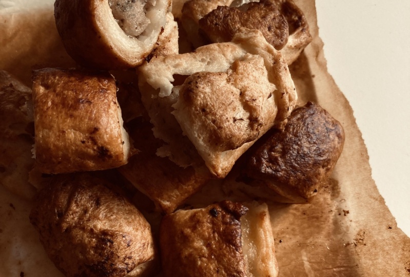 Homemade sausage & apple sausage rolls.