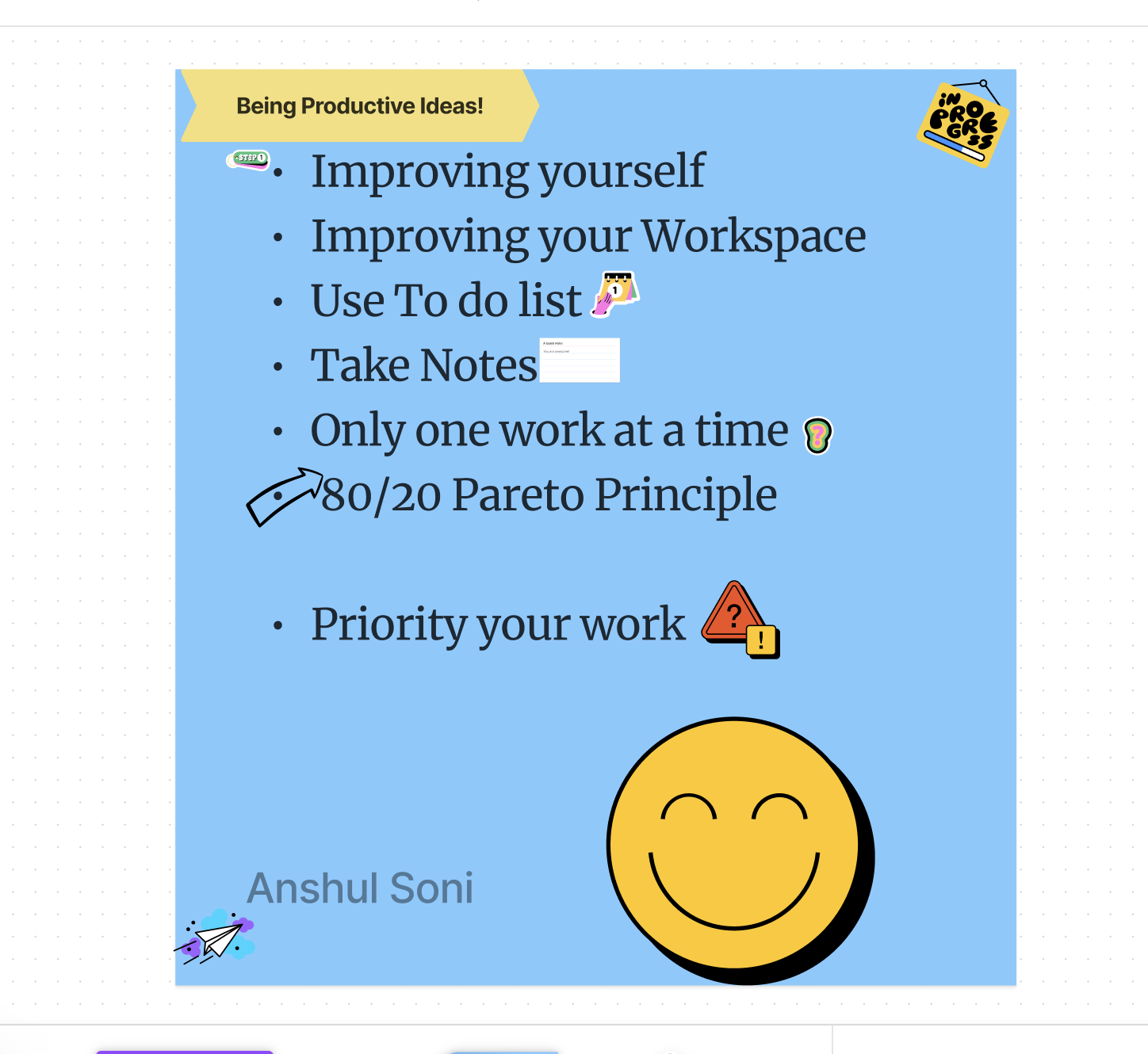 Being Productive Ideas! - student project